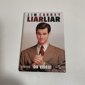 1997 Jim Carrey Liar Liar Film Universal Studio Home Video Promo Button Pin